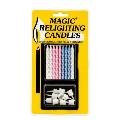 Pack of 10, 20, 50, 70,100 Magic Relighting Birthday Candles Auto Reignition Trick Cake Topper Party Supplies Multicolored(Pack-10 pcs)