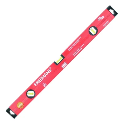 Freemans 60cm Magnetic Box Section Aluminium Spirit Level 3 High Visibility Shock Resistant Vials BSM360