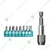 Total 9pcs Magnetic Screw Driver Bit Set (TACSD3091) - Pack of 3