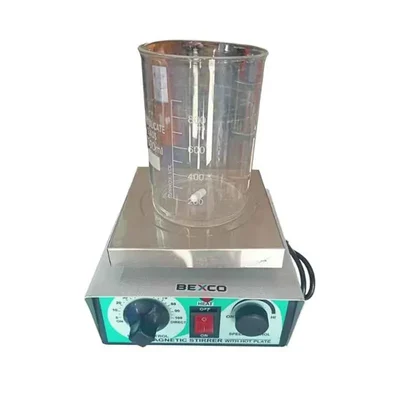 Bexco 2000ml Mild Steel Powder Coated Magnetic Stirrer with Hot Plate & Free Stir Bar