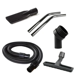 Makage Accessories Set for 40 mm Dia Vacuum Cleaner - 2.5 Meter Hose, Dry Tool, SS Pipe Set, Round Brush, Long Flat Nose