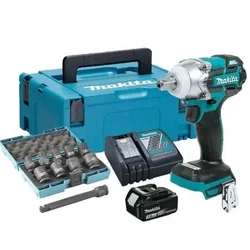Makita 12.7 mm (1/2 inch) 18V Cordless Impact Wrench With Battery, Charger & Accessories, 2800 RPM (DTW285RFJX)