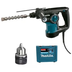 Makita 28 mm 800 Watt SDS Plus Rotary Hammer with Accessories, 1100 RPM (HR2810)