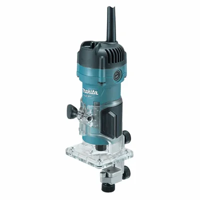 Makita 6 mm (1/4 inch) 530 Watt Fixed Base Trimmer With Accessories, 35000 RPM (M3700B)