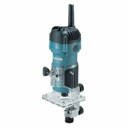 Makita 6 mm (1/4 inch) 530 Watt Fixed Base Trimmer With Accessories, 35000 RPM (M3700B)