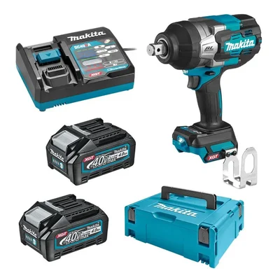Makita 3/4 inch 40V Cordless Impact Wrench With Battery & Charger, 1800 RPM (TW001GM204)