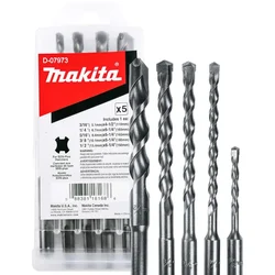 Makita 5 Pcs SDS-Plus Concrete/Masonry Drill Bit Set For Rotary Hammers - Pack Of 2