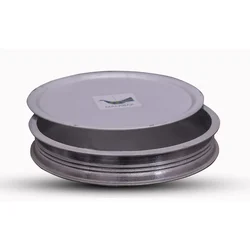 Aluminum Uruli (Silver) For Cooking With Lid- Medium Size(Size-14.5 inch)