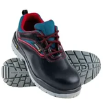 Mallcom Devon Low Ankle Black Wood Print Grain Leather Safety Shoes with Steel Toe, Double Density PU Sole