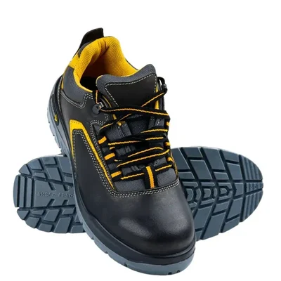 Mallcom Guina Safety Shoes for Men, Brown Nubuck Suede Leather, with Steel Toe, Injected Double Density PU Sole(Size-04 no)