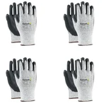 Mallcom H33NBG Cut Resistant Seamless Sandy Finish Nitrile Coated Gloves for Comemrial and Domestic Use - Pair of 4