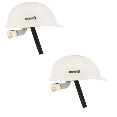 Mallcom Jasper II White UV Resistant High Density Polyethylene Safety Helmet with Plastic Harness & Rachet Adjustment