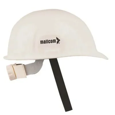 Mallcom Jasper II White UV Resistant High Density Polyethylene Safety Helmet with Plastic Harness & Rachet Adjustment