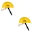 Mallcom Jasper II Yellow UV Resistant High Density Polyethylene Safety Helmet with Plastic Harness & Rachet Adjustment