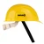 Mallcom Jasper II Yellow UV Resistant High Density Polyethylene Safety Helmet with Plastic Harness & Rachet Adjustment