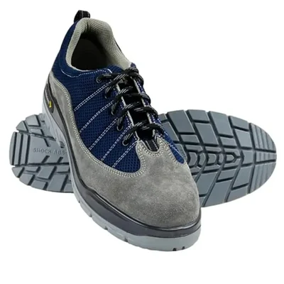 Mallcom Leo B Safety Shoes for Men, Steel Toe, Suede Split Leather Direct Injected Double Density PU Sole(Size-04 No)