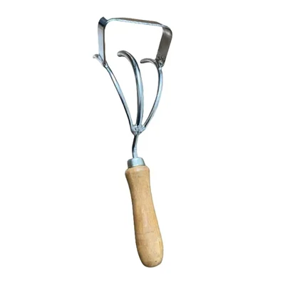Redbuild 2 in 1 Culti-Weeder with Short Wooden Handle used for Weeding and Cultivating Soil