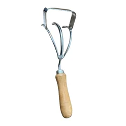 Redbuild 2 in 1 Culti-Weeder with Short Wooden Handle used for Weeding and Cultivating Soil