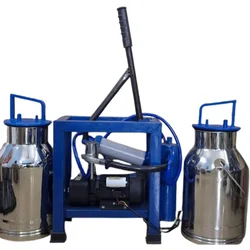 2 in 1 Manual & Electric Operated Double Bucket Milking Machine With 0.5 HP Motor