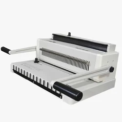 Namibind T970 Manual Wiro Binding Machine, 12-Sheet Punch Capacity,14.3 mm Wire, 3:1 Pull Push Pins