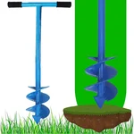  RedBuild Manual Earth Auger / Post Hole Digger with Short Blade, Garden Digger Used for Soil Digging Purposes