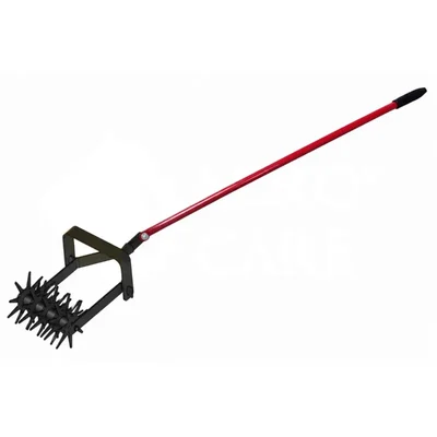 EAGRO Manual Garden Tiller With 4ft Handle Soil Cultivator and Rotary Star Wheels for Gardens, Farms and Nurseries