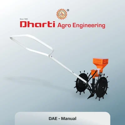 Dharti Agro Heavy Duty Mild Steel Hand Operated Seed Drill Machine | Manual Seeder for Agriculture