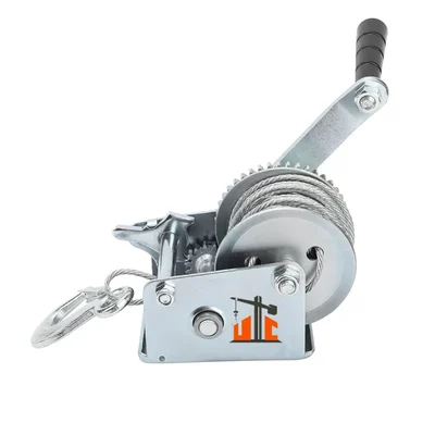 UTC 800 lbs Manual Hand Winch With 10 Meter, 6 mm Galvanized  Wire Rope & Eye Hook