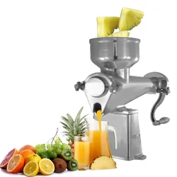 No. 18 Manual Hand Crank Juicer Machine for Pulpy Fruit, Aluminium Body
