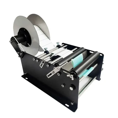Manual Round Bottle Labeling Machine, 15-120mm Bottle Diameter, 10-300mm Label Length, Suitable for PET, Plastic, Glass, Metal Bottles