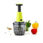 GRECY 24 Pcs Manual Push Chopper for Vegetables & Fruits, Hand Press Chopper with Lock & Unlock System