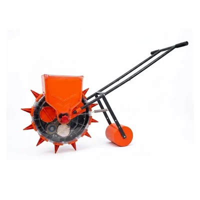 Manual Push Seeder (RMS 12T) for Corn Wheat Peanuts Adjustable 15-85cm Spacing Stainless Steel Mouths