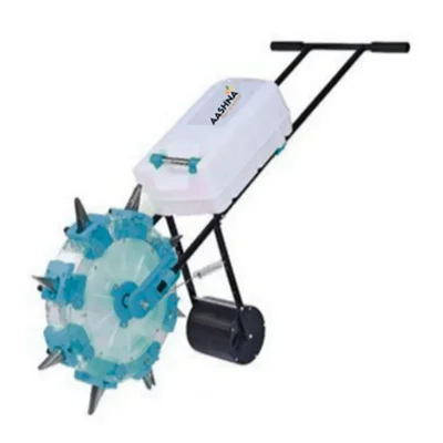 Aashna F-6 Single Barrel Hand Push Fertilizer Dispenser For Applying Fertilizer