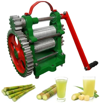 DHANLAXMI Manual Sugarcane Juice Machine with 2 CI Roller