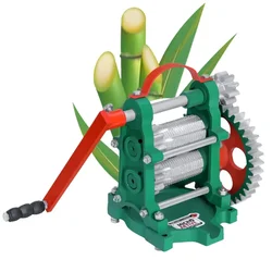 MICROACTIVE Hand Operated Manual Sugarcane Juice Machine With High Graded CI Material (8X11X12 Inch) and 2 CI Roller