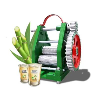 MICROACTIVE Hand Operated Manual Sugarcane Juicer Machine With 3 CI Roller Mechanism