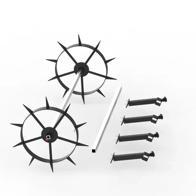 Heavy Duty Wheel With Shaft, Spare Parts Used In Manual Seeder,  A1 Seeder, For Agricultural Fields