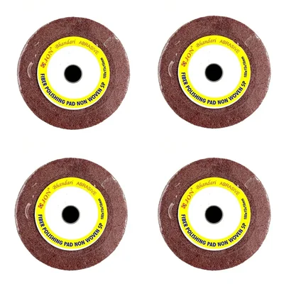Jon Bhandari 100 x 15 x 16 mm Non Wooven Fiber Polishing Wheel 5P - (4 Pcs)