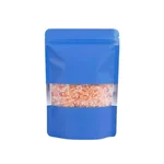 13.5cm x 22cm ,250 Gram Matt Navy Blue Color Ziplock Pouches with Transparent Window