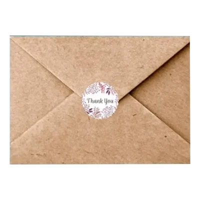 140 Pcs, 1.5 Inch Matt Vinyl Waterproof Designer Thankyou Sticker for Packaging