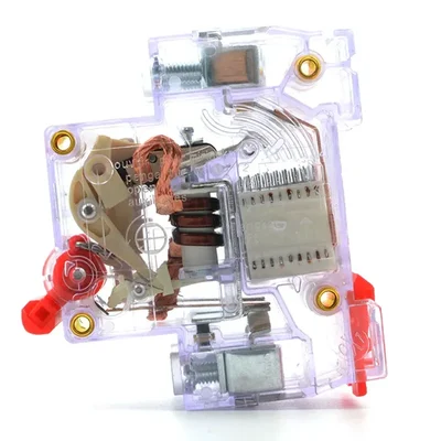 MCB 1 Phase DC12-220V, 63A Transparent Miniature DC Circuit Breaker for Electric Bikes, Cars, and Solar Systems