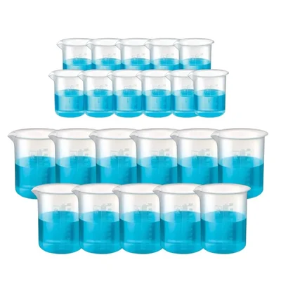SBT Instruments Polypropylene Measuring Beaker Set - 250ml (11pcs) and 500ml (11pcs), Ideal for School, College