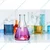 Bello Set of 4 Pcs 50ml Borosilicate Glass Measuring Conical and 250ml Reagent Bottle With leak proof Blue Screw Cap