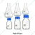 SBT Pack of 6 Pcs Borosilicate Glass 3 pcs and Reagent bottle 3 pcs For Laboratory and Professional Use