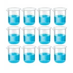 SBT Instruments 12pcs Polypropylene Measuring Beakers, 250ml Capacity