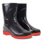 Hillson Double Density PVC Industrial Safety Gum Boot with Anti-Skid Red Rubber Sole WI-MECURY/GUMBOOT