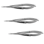Forgesy (Pack of 3) Castroveijo Micro Scissor Curved 11cm , Noyes Spring Scissor