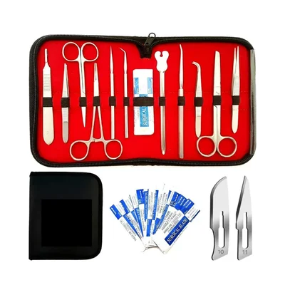 Forgesy 22 Pcs Advanced Dissection Kit for Anatomy And Biology Medical Students With Scalpel Knife Handle, Blades & Case