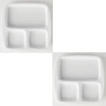 Melamine 3-Partition 10in Break-Resistant Divided Dinner Plate