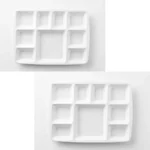Melamine 9-Partition Large Thali Tray Break-Resistant Plates